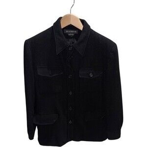 Braebrook Black Wool Shirt Jacket Made in Belarus